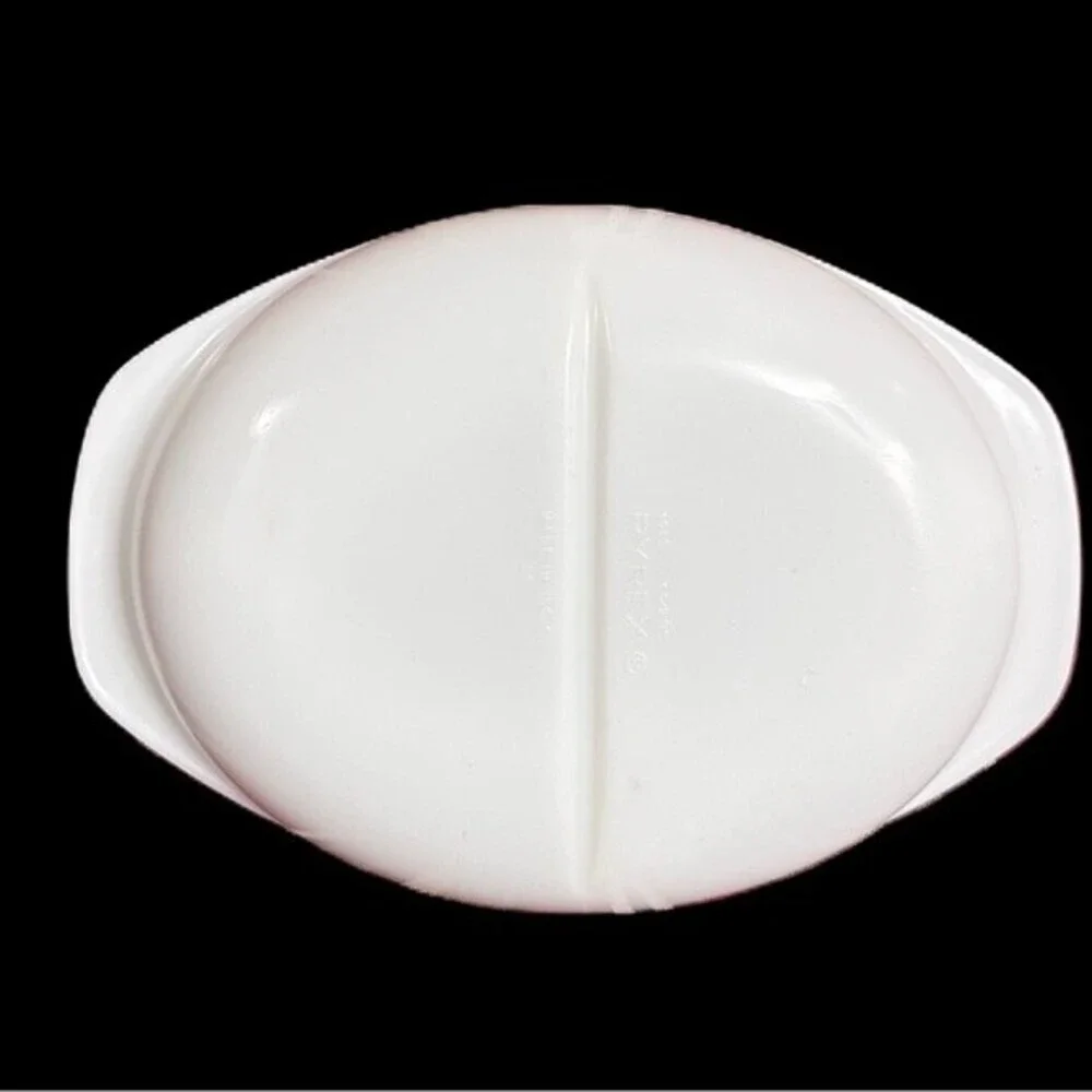 Vintage Pyrex Oval Divided Casserole‎ Dish Farmhouse Country Cottage Home Decor